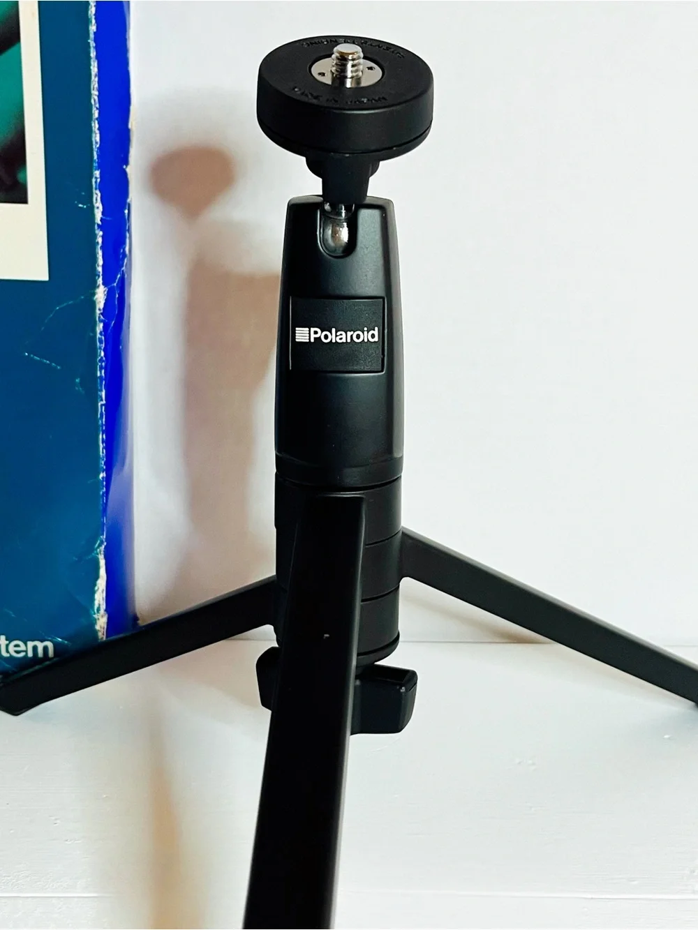 Vintage Polaroid Table Tripod Ball Head Steve Marcel Box Case Complete Set 1980s